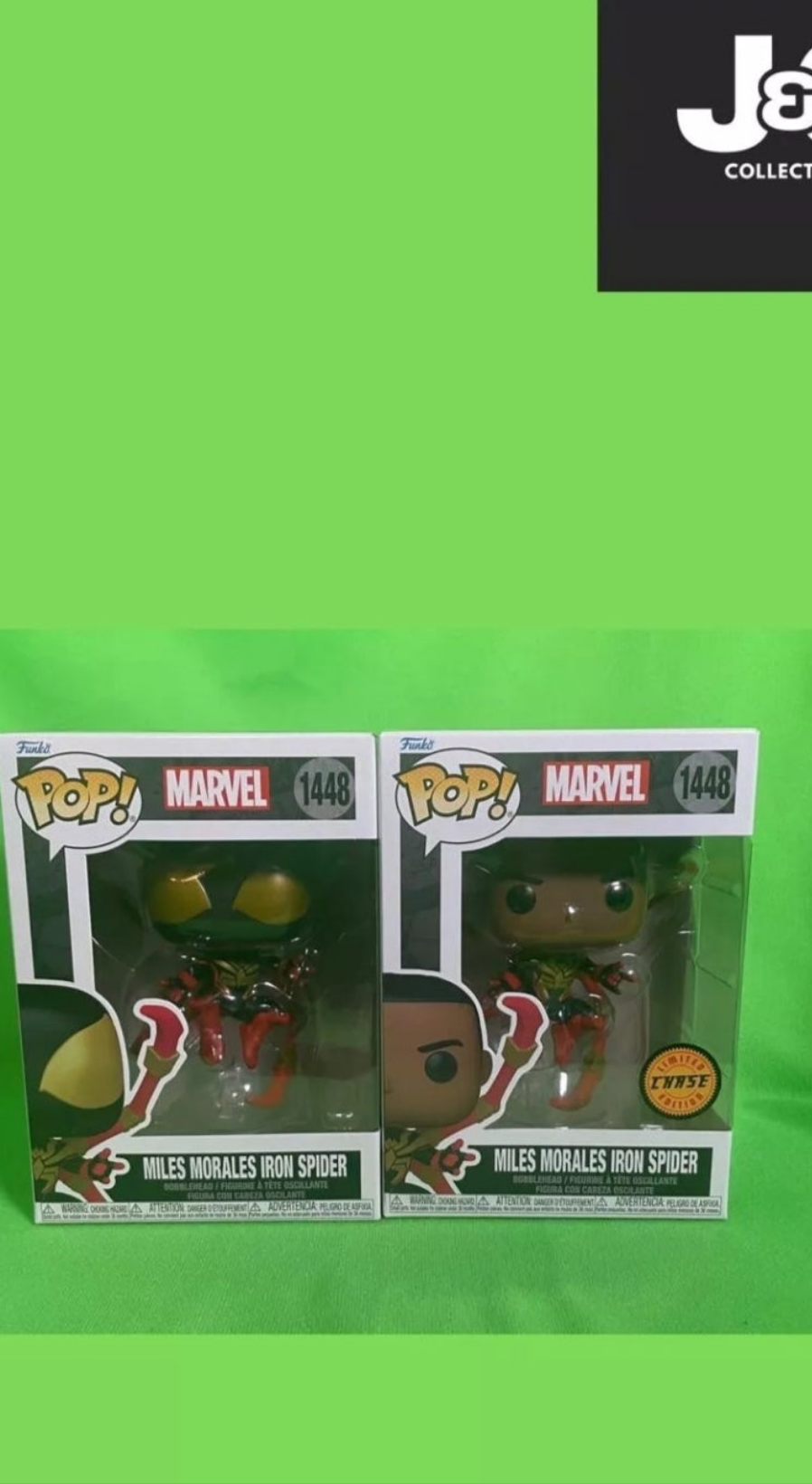 Funko Pop! Marvel Miles Morales Iron Spider Chase And Common Set