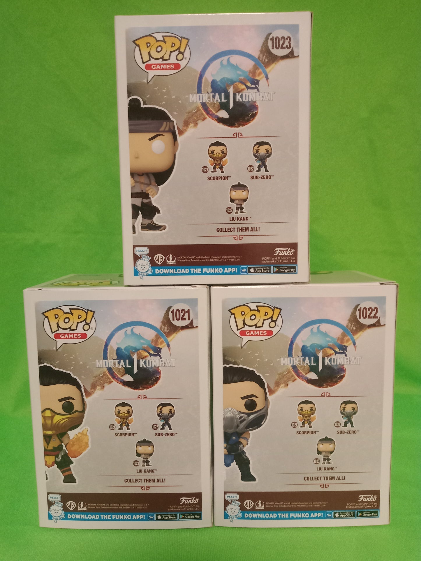 Funko Pop! Mortal Kombat 1 Funko Pop! Set (Sub-Zero, Scorpion, and Liu Kang)