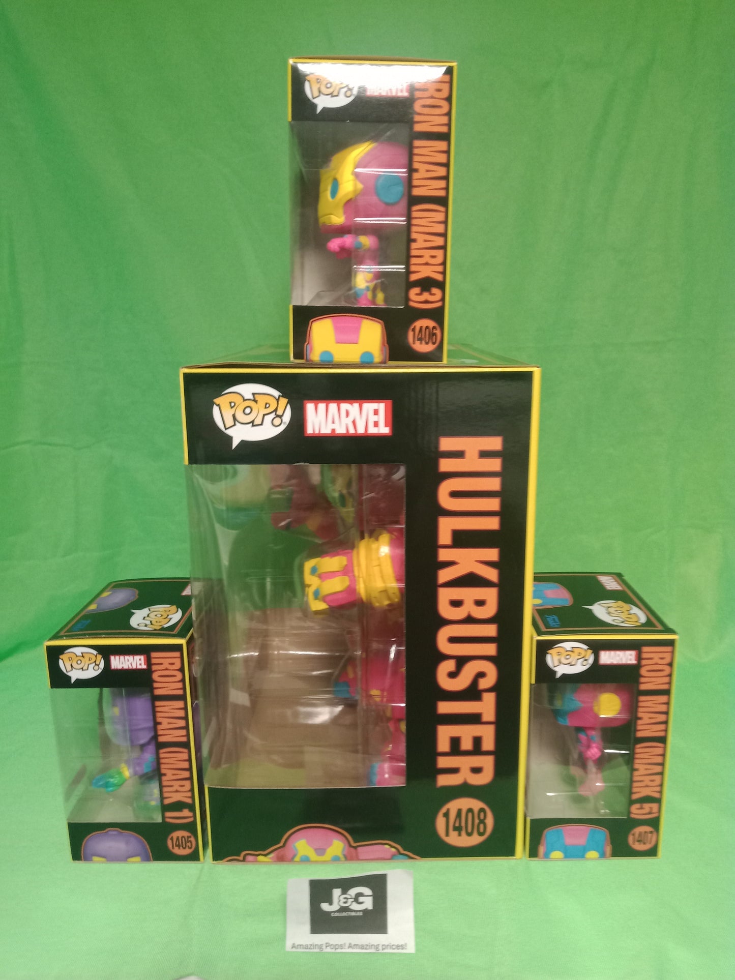 Funko Pop! Marvel Infinity Saga Series (Blacklight) Set