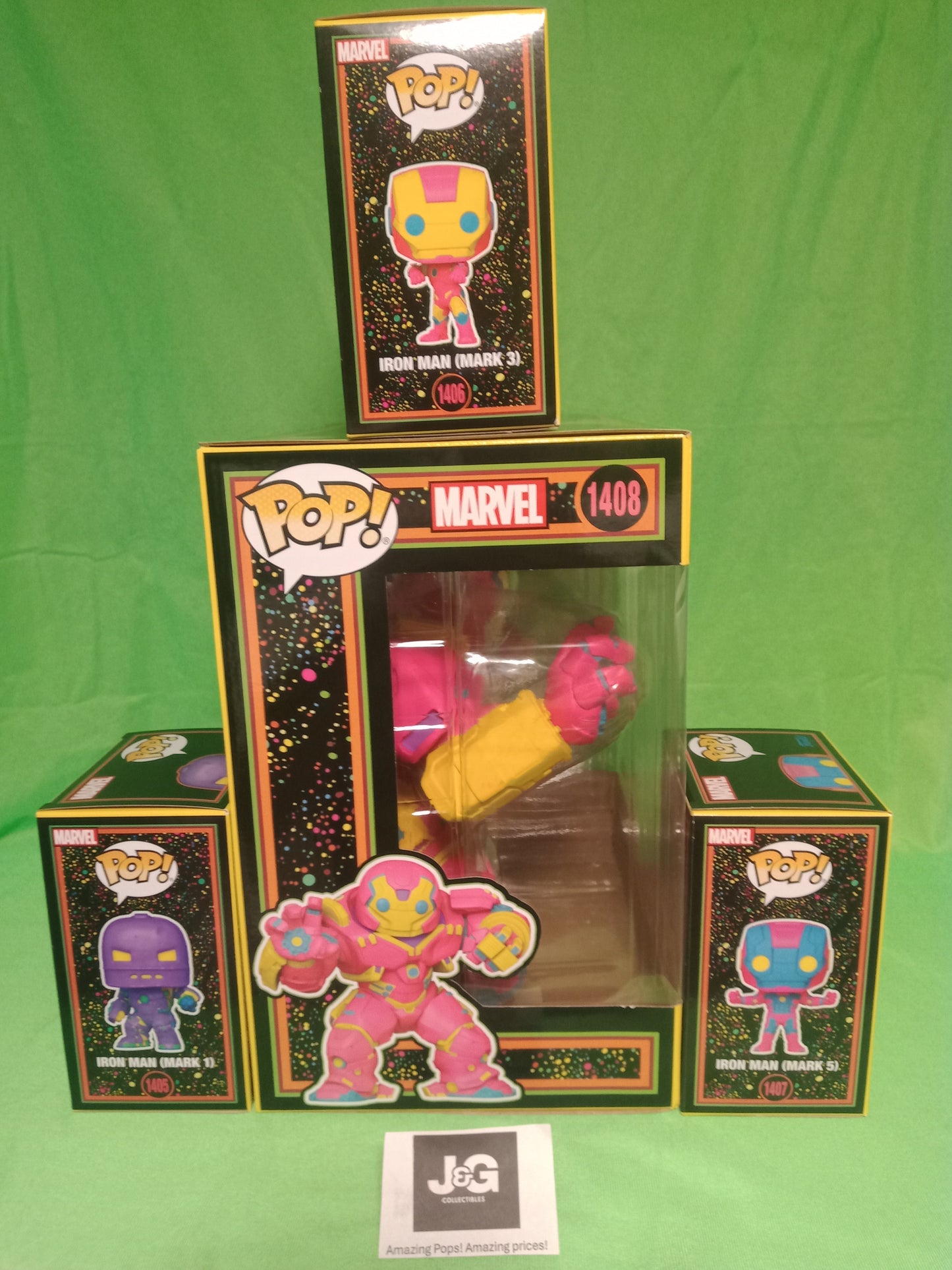 Funko Pop! Marvel Infinity Saga Series (Blacklight) Set