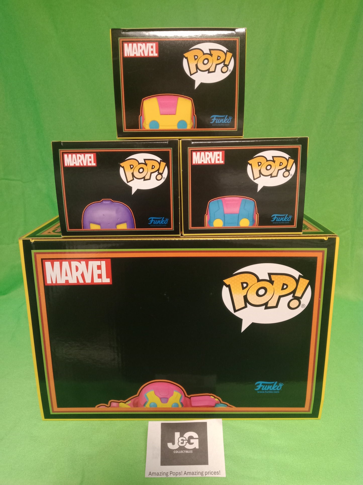 Funko Pop! Marvel Infinity Saga Series (Blacklight) Set