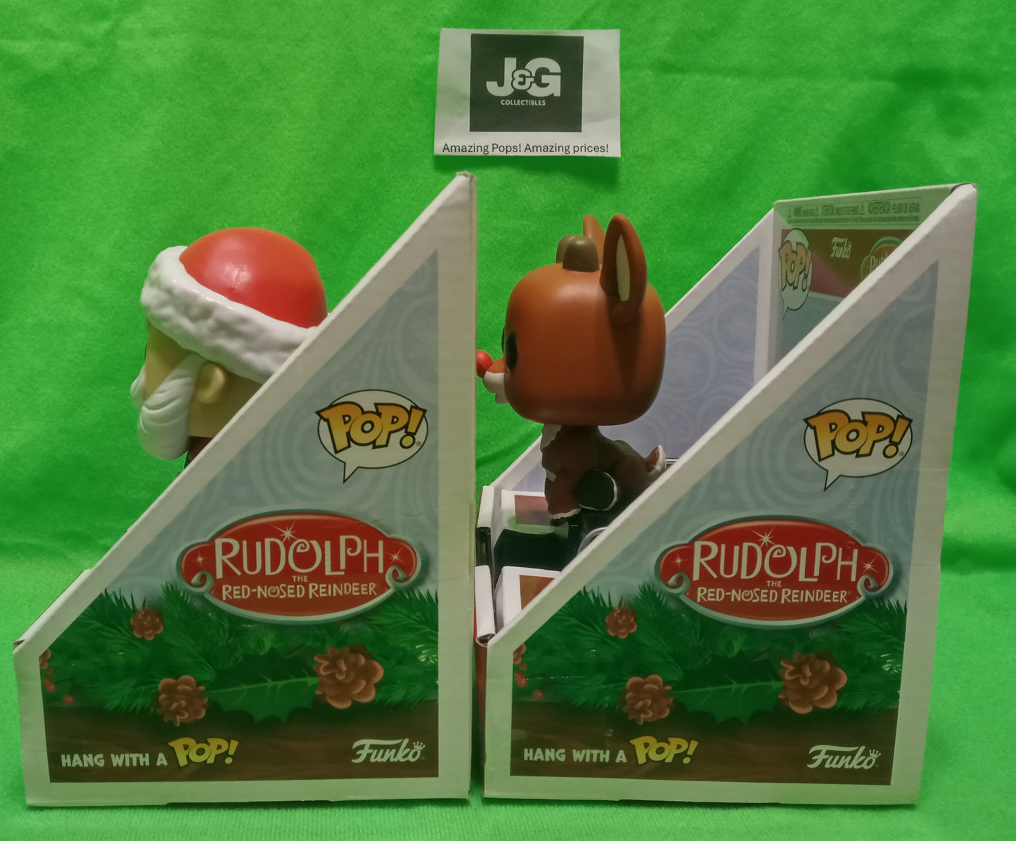 Funko Pop! Rudolph and Santa Stocking Hanger Set