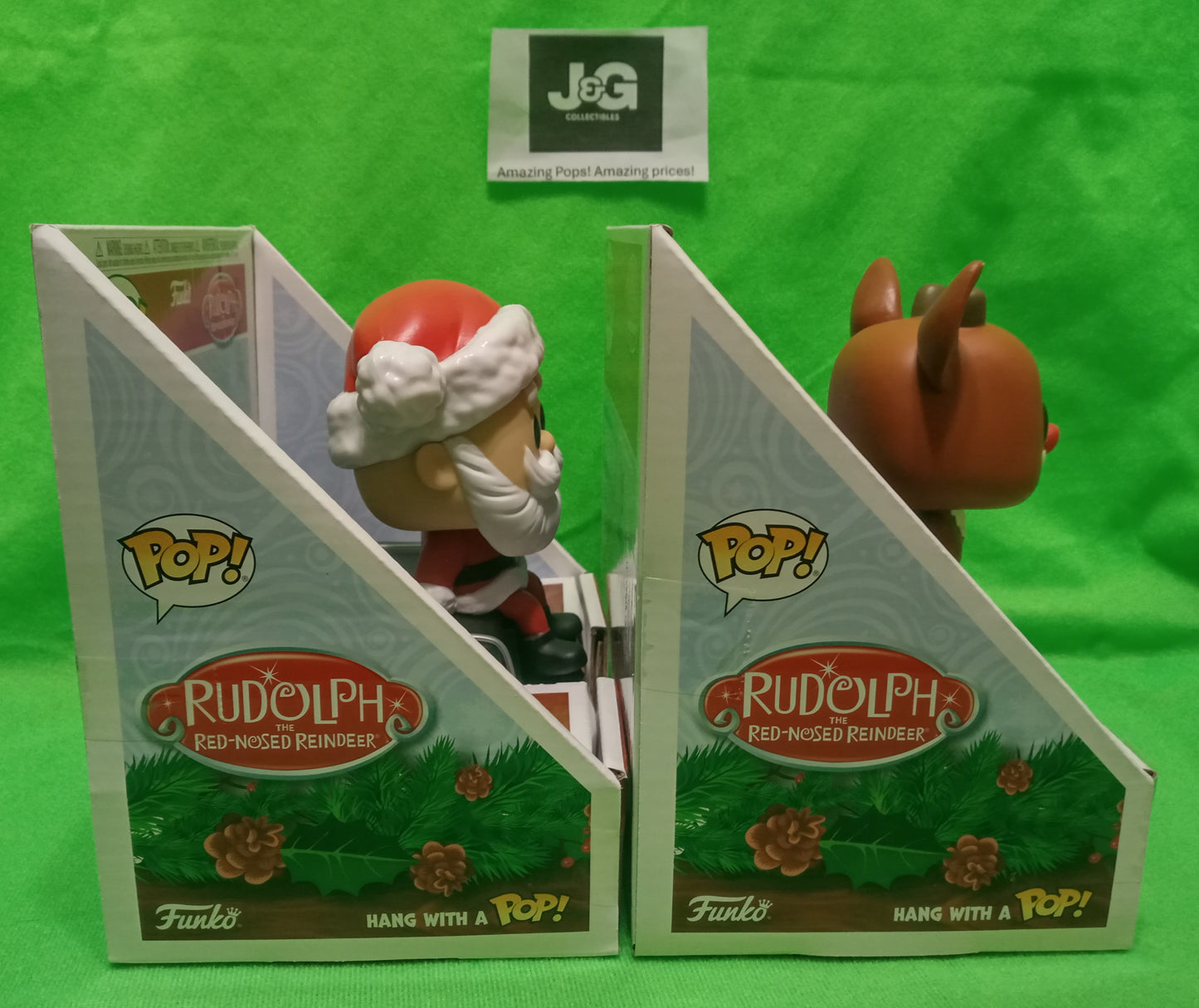 Funko Pop! Rudolph and Santa Stocking Hanger Set