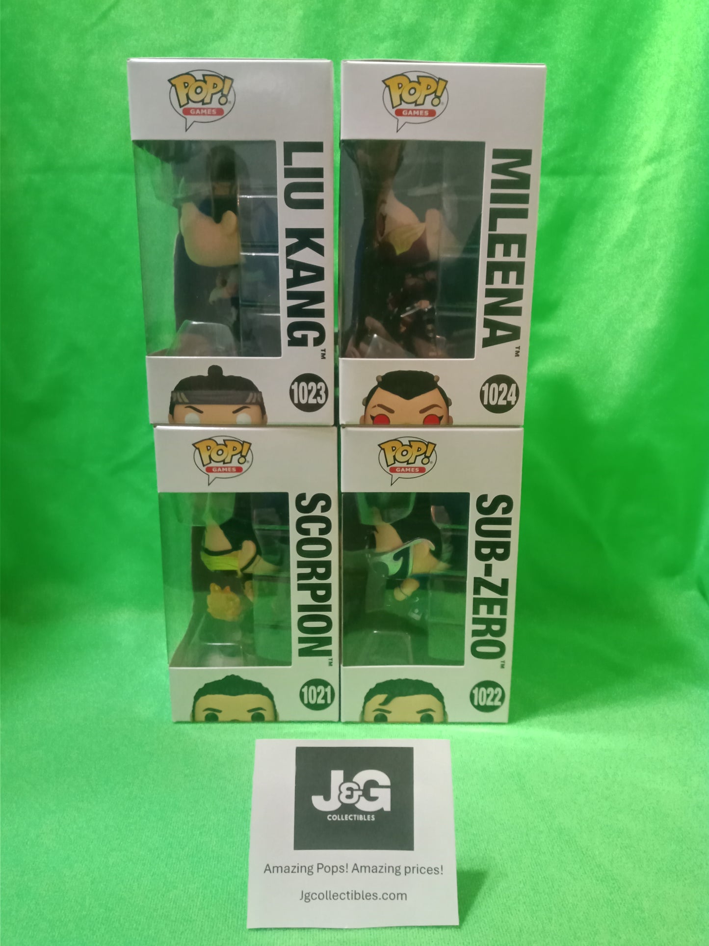 Funko Pop! Mortal Kombat 1 Funko Set (Sub-Zero, Scorpion, Liu Kang, and Mileena Exclusive)