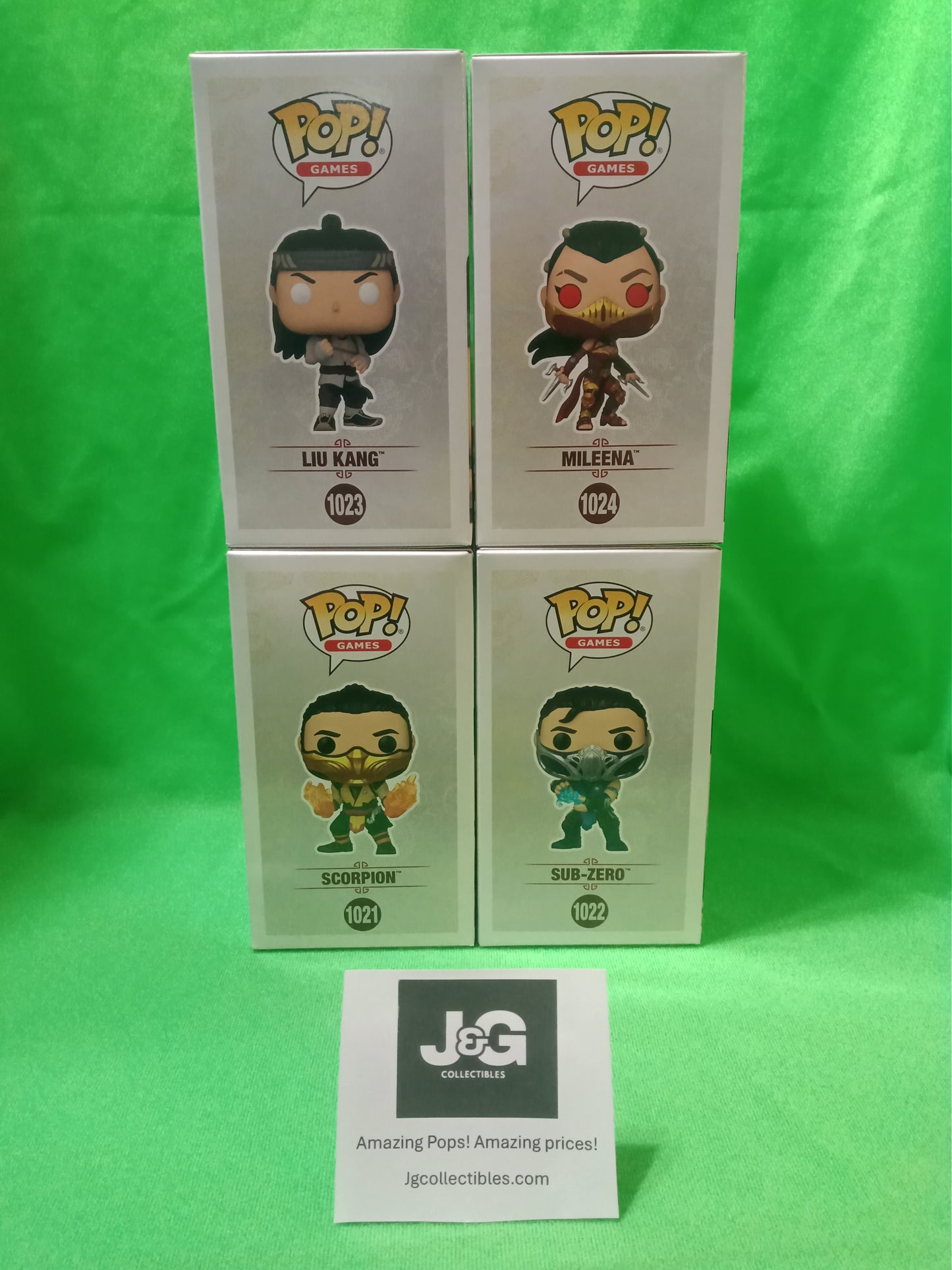 Funko Pop! Mortal Kombat 1 Funko Set (Sub-Zero, Scorpion, Liu Kang, and Mileena Exclusive)