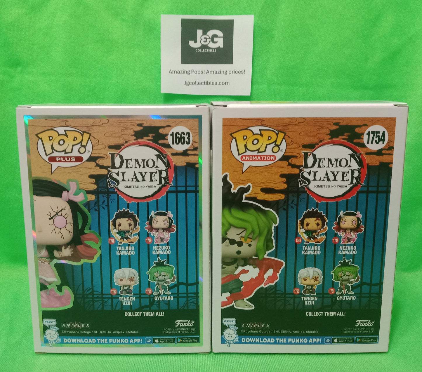 Funko Pop! Demon Slayer Gyutaro Exclusive and Nezuko Glow Exclusive