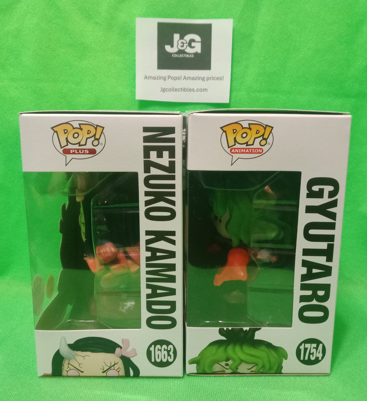 Funko Pop! Demon Slayer Gyutaro Exclusive and Nezuko Glow Exclusive