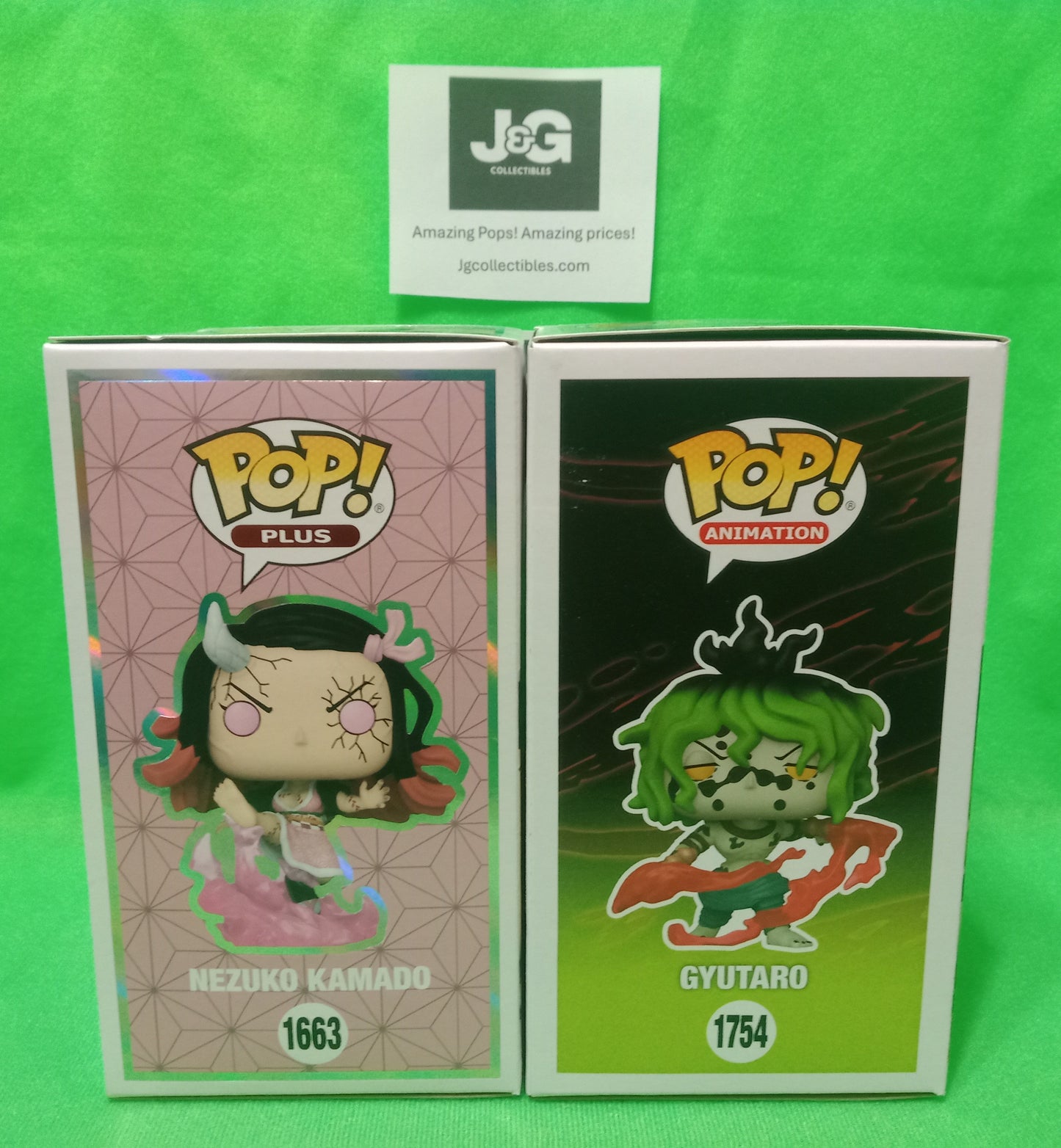 Funko Pop! Demon Slayer Gyutaro Exclusive and Nezuko Glow Exclusive