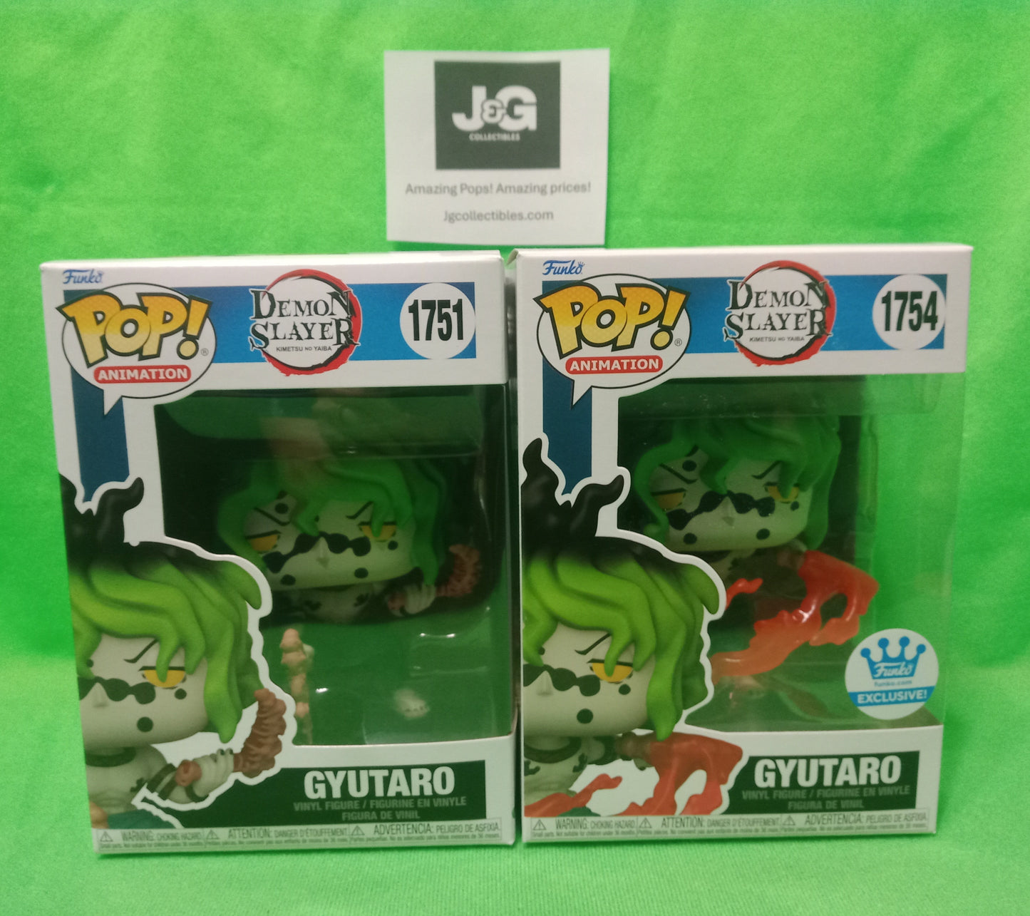 Funko Pop! Demon Slayer Gyutaro Common and Exclusive Set