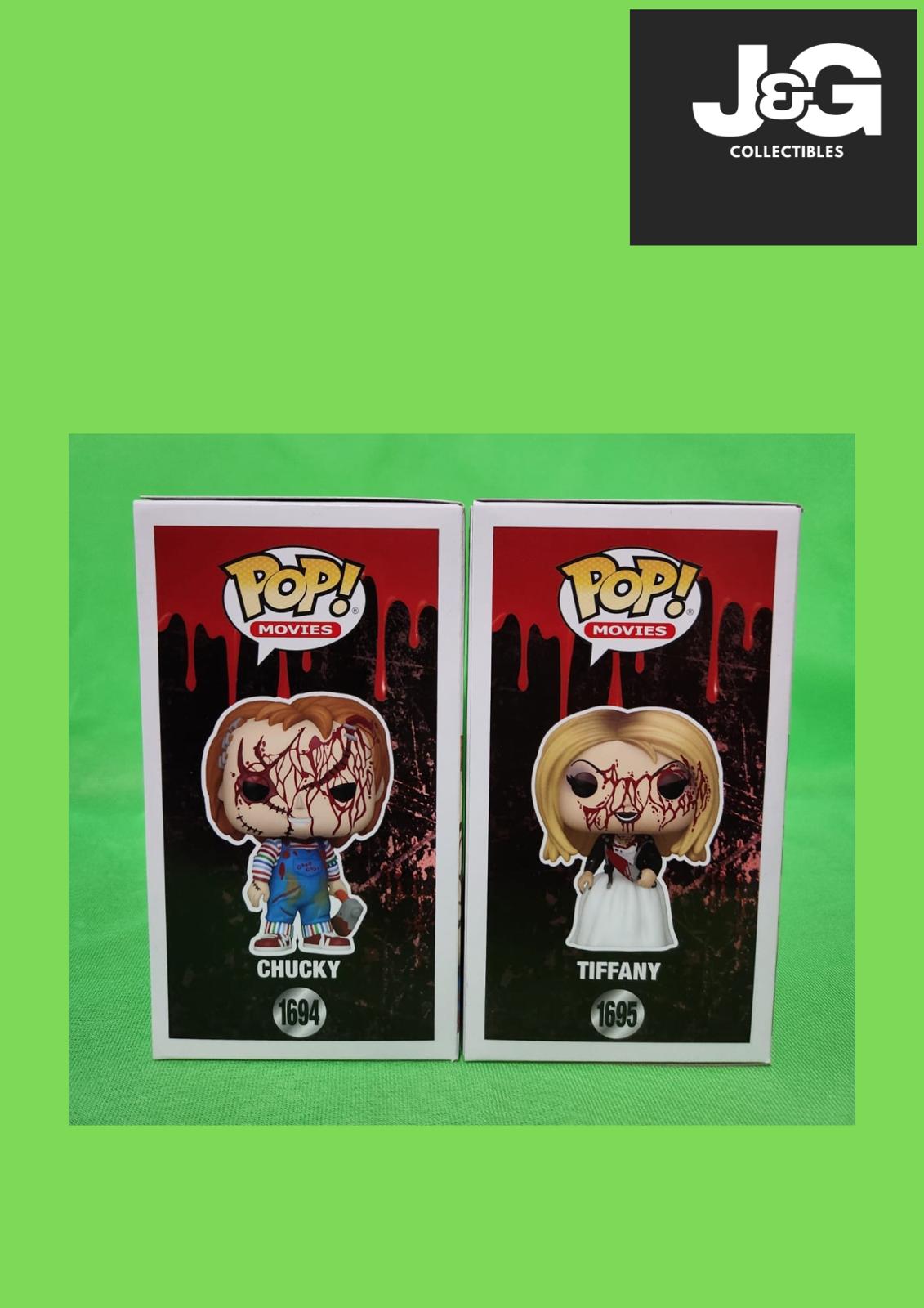 Funko Pop! Chucky Bloody Chucky and Bloody Tiffany Exclusives