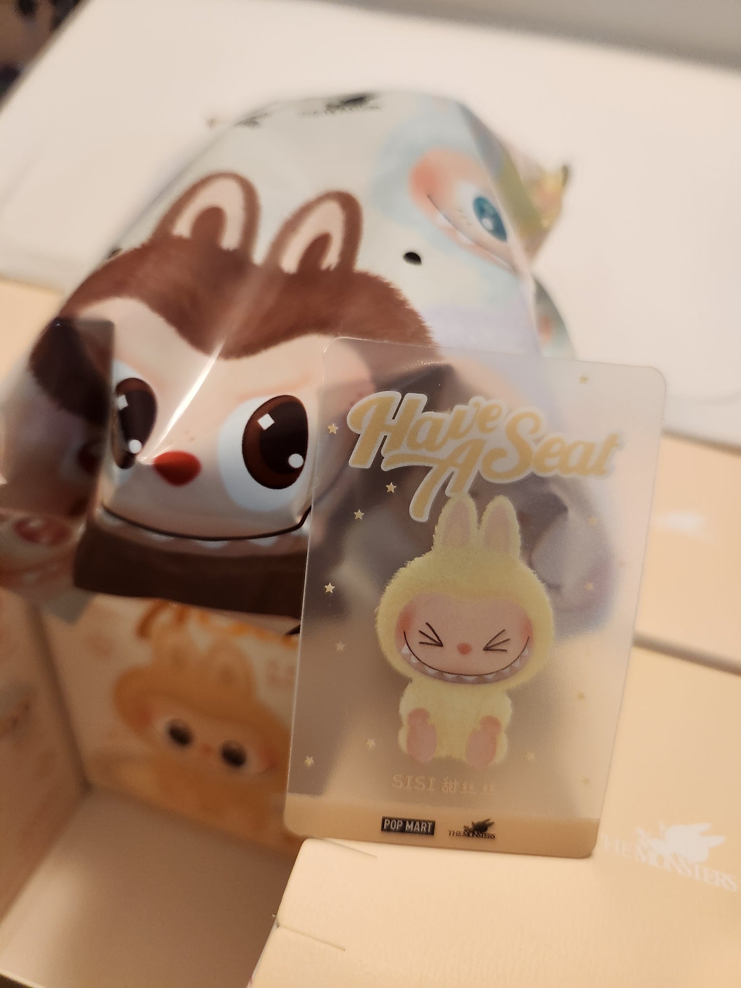 Pop Mart The Monsters Have A Seat Vinyl Face Plush Keychain (1 Random box)