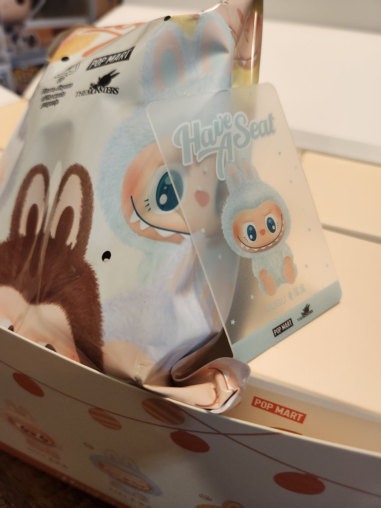 Pop Mart The Monsters Have A Seat Vinyl Face Plush Keychain (1 Random box)