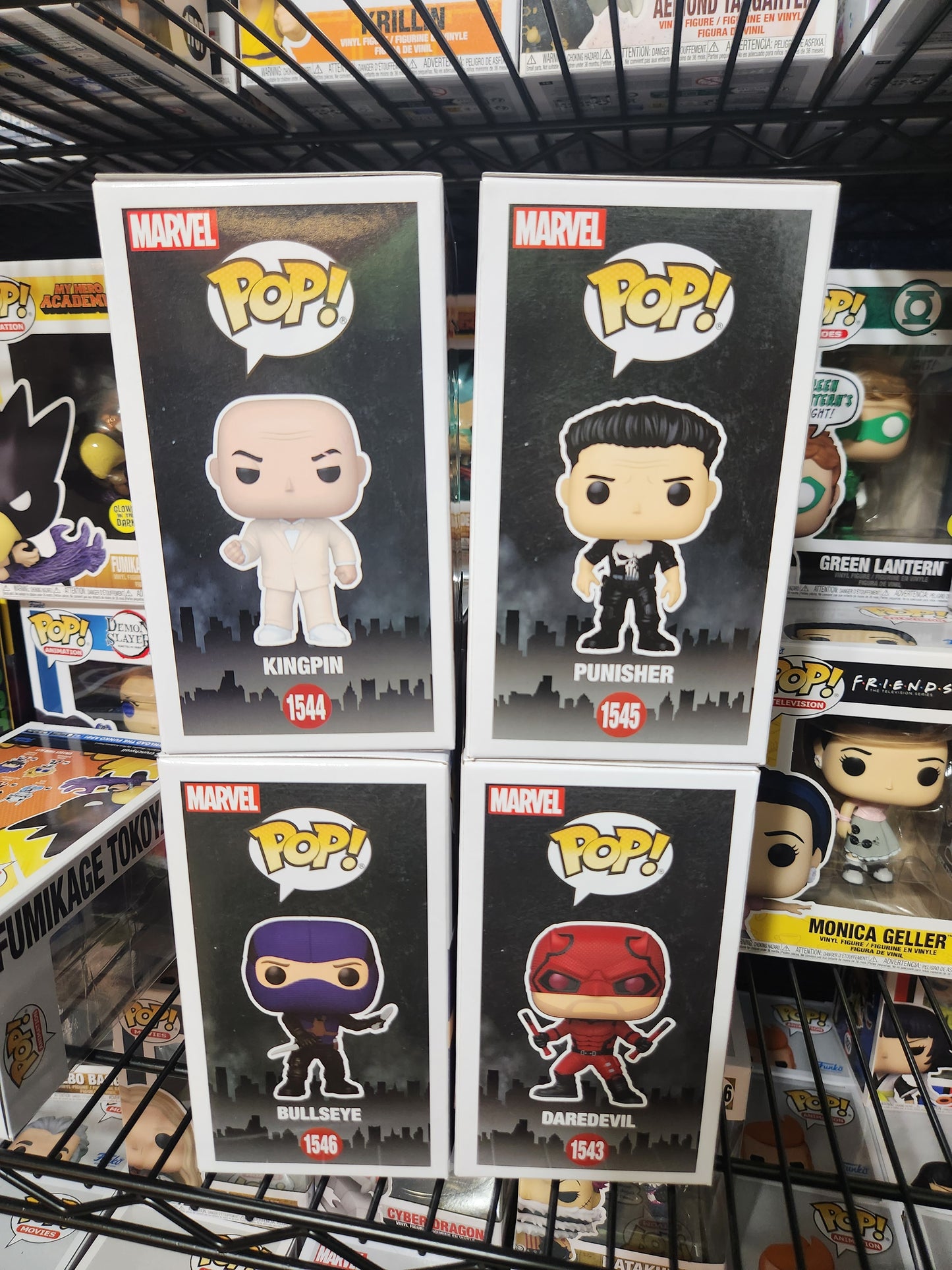 Funko Pop! Daredevil Born Again Set of 4 Pops (Daredevil, Kingpin, Punisher, Bullseye)