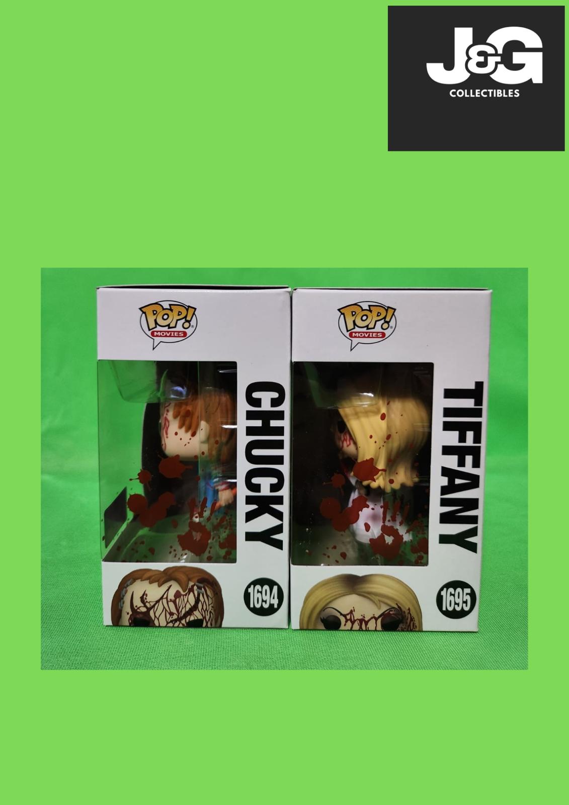 Funko Pop! Chucky Bloody Chucky and Bloody Tiffany Exclusives