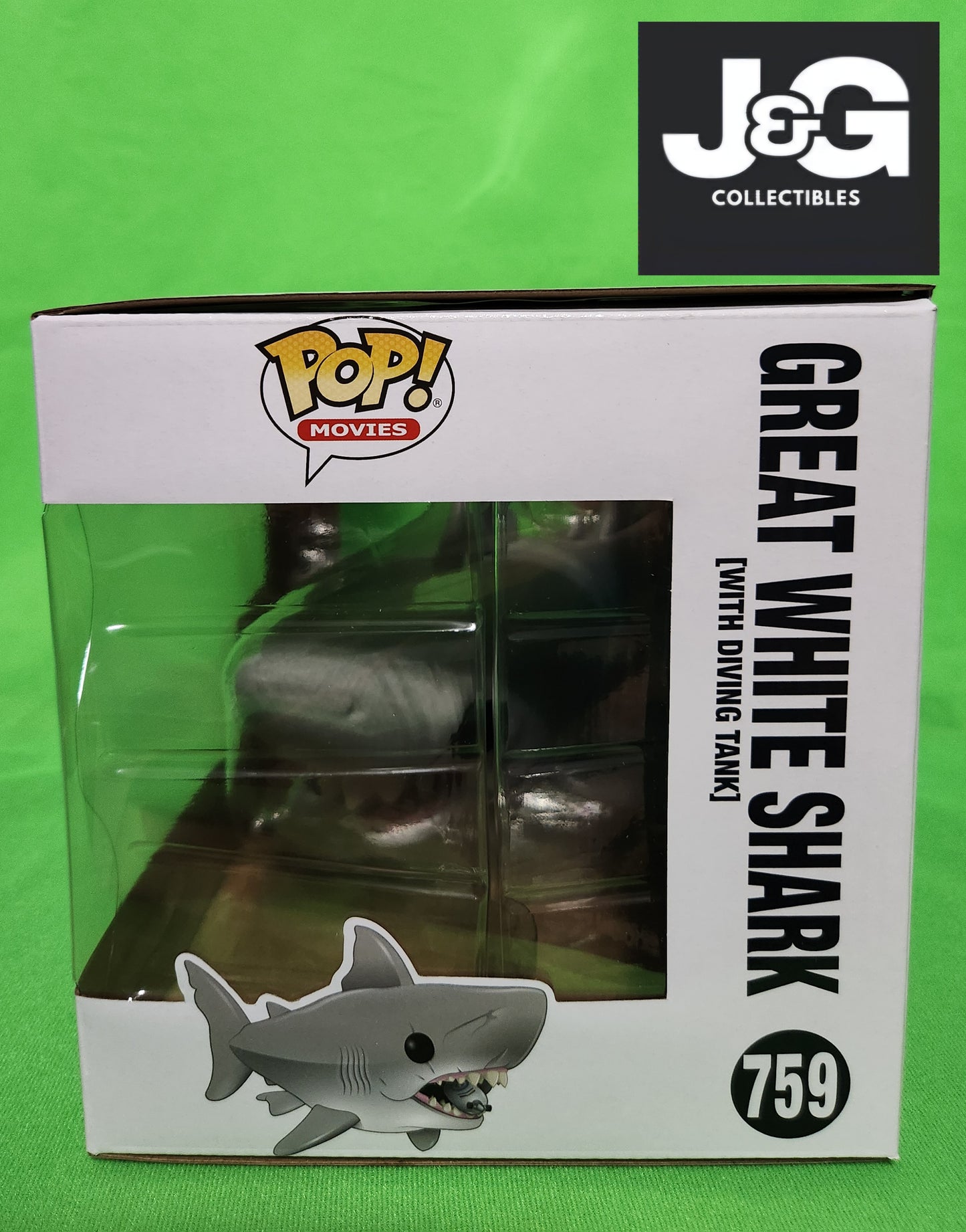 Funko Pop! Super 6 inch Jaws Great White Shark with Diving Tank