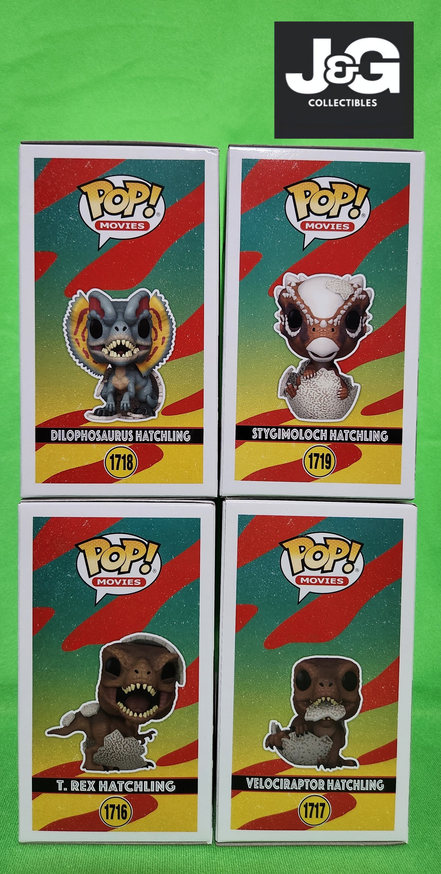 Funko Pop! Jurassic Park Hatchlings Set of 4 Pops!