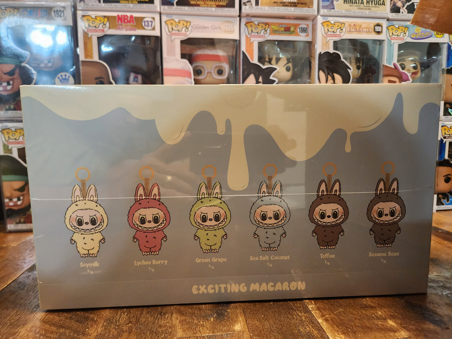Pop Mart The Monsters Exciting Macaroon Vinyl Face Plush Keychain (1 Random box)