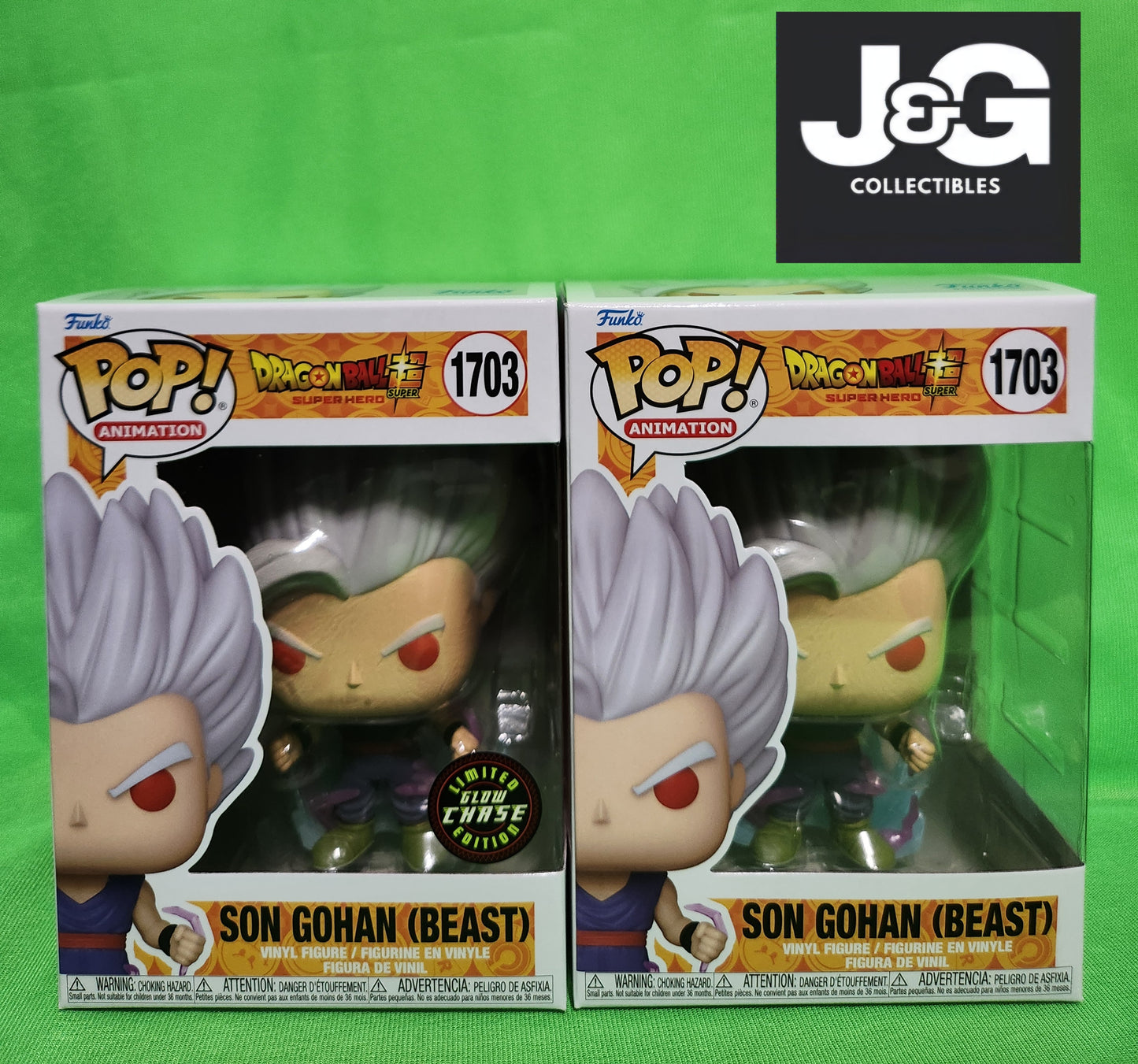 Funko Pop! Dragon Ball Son Gohan Beast Glow Chase And Common Set