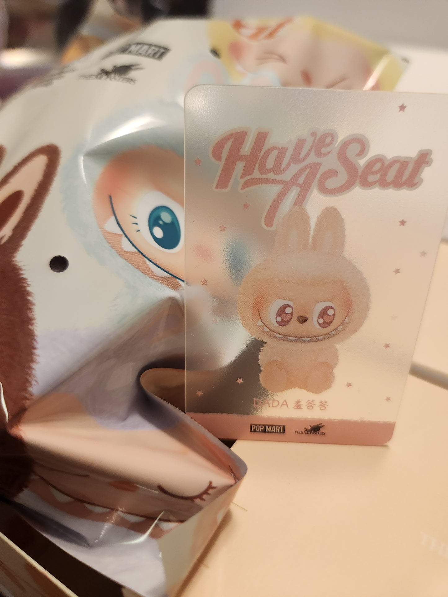 Pop Mart The Monsters Have A Seat Vinyl Face Plush Keychain (1 Random box)