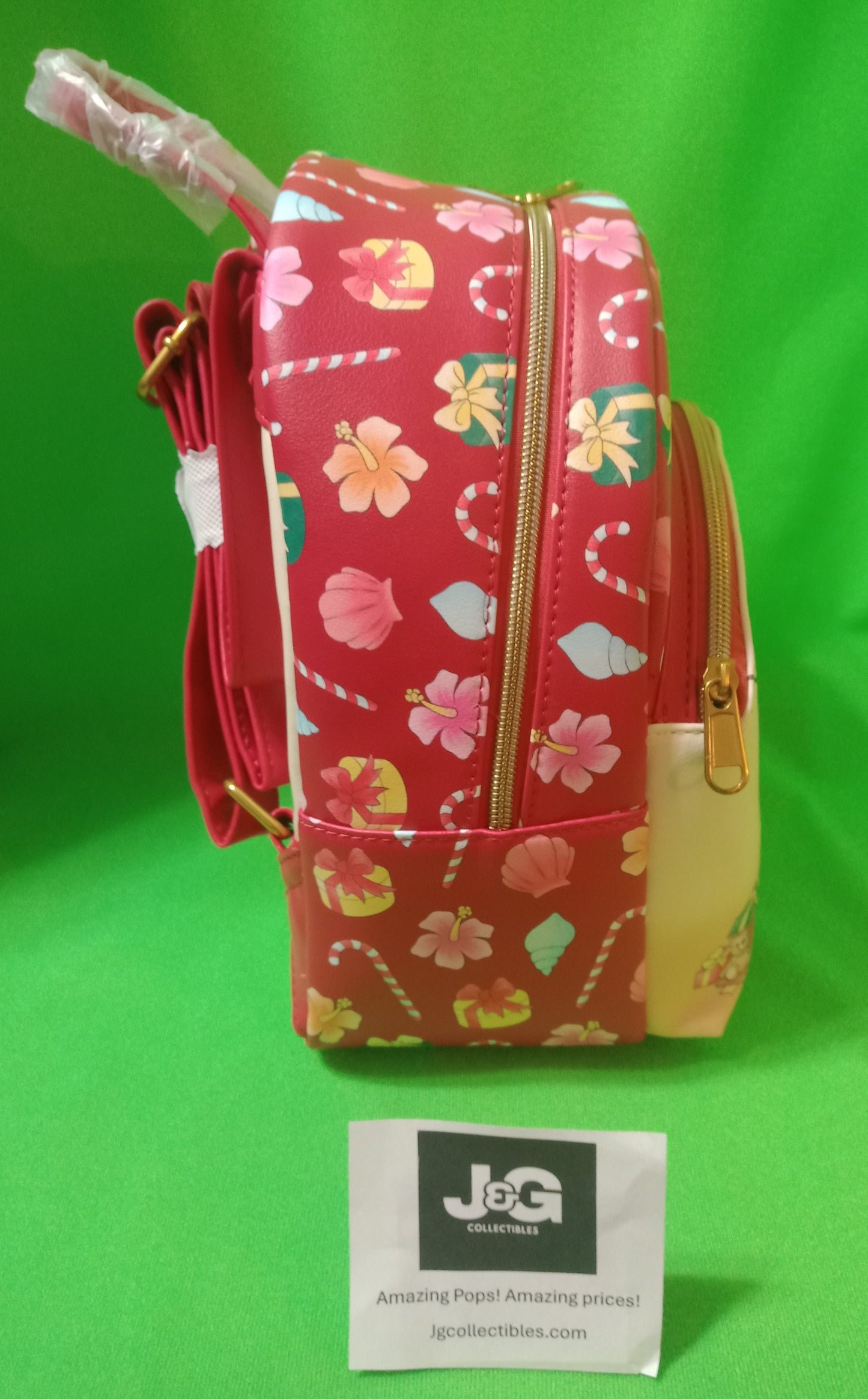 Loungefly Disney Angel and Stitch Holiday Tree Mini Backpack