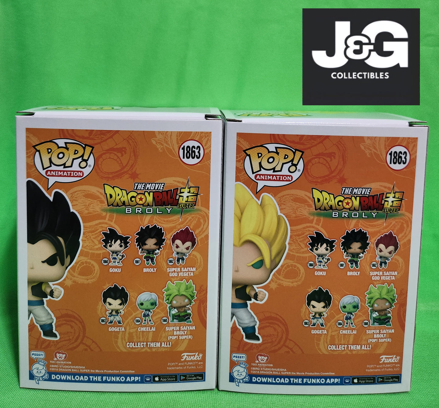 Funko Pop! Dragon Ball Suoer Broly Gogeta Chase and Common Set