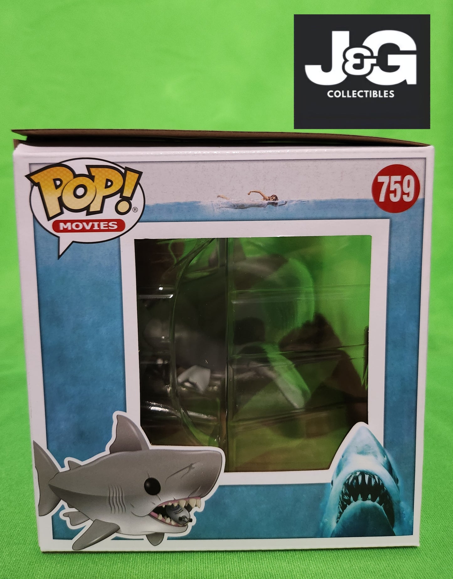 Funko Pop! Super 6 inch Jaws Great White Shark with Diving Tank