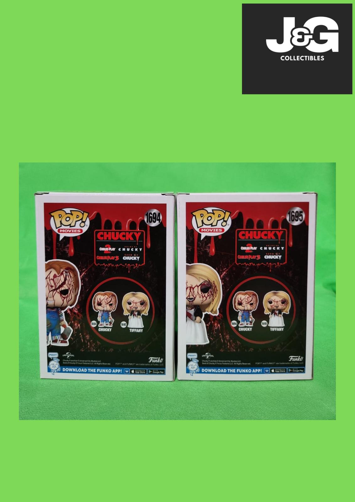 Funko Pop! Chucky Bloody Chucky and Bloody Tiffany Exclusives