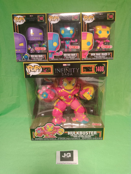 Funko Pop! Marvel Infinity Saga Series (Blacklight) Set