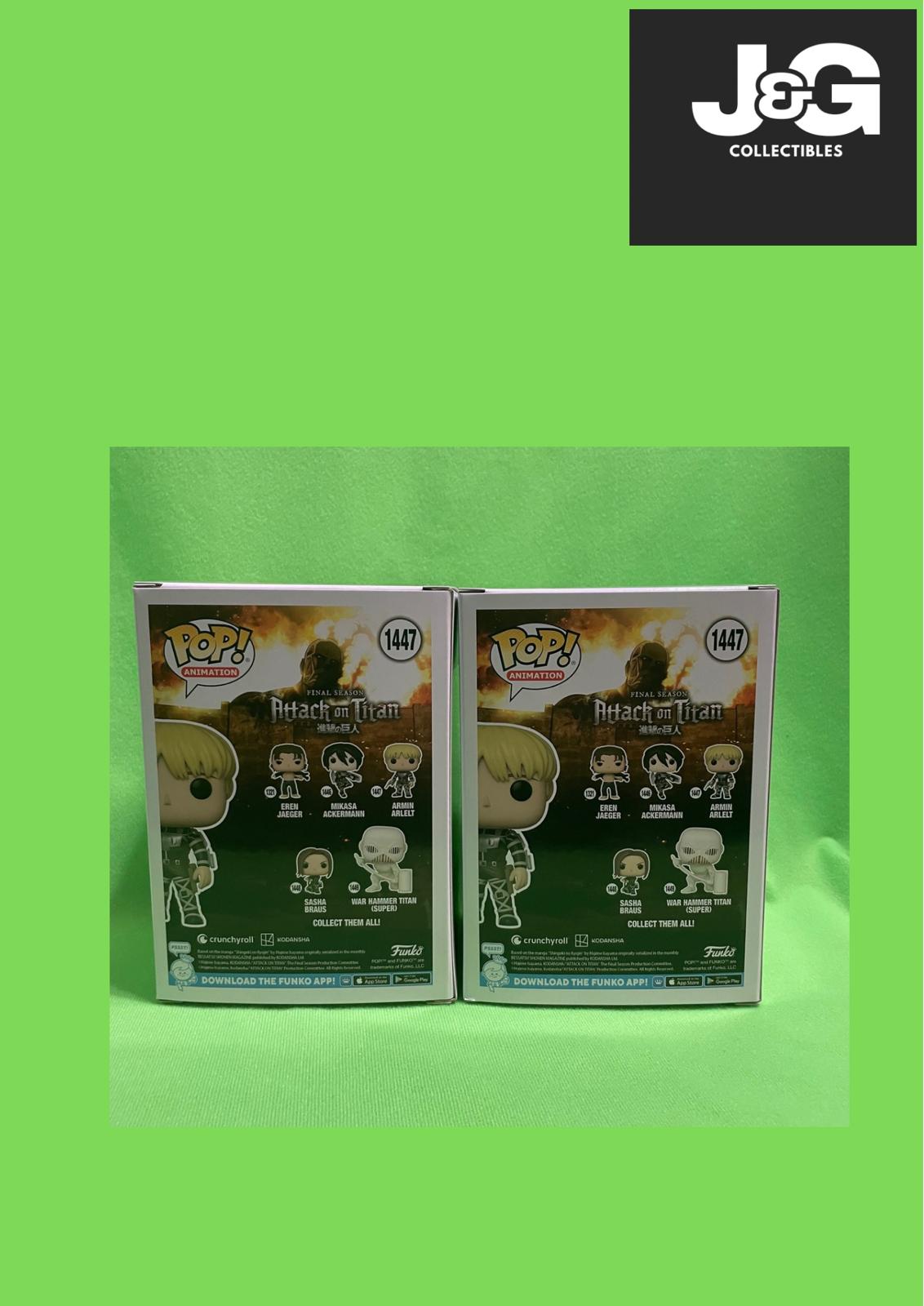 Funko Pop! Attack on Titan Armin Arlelt Common And Chase Set