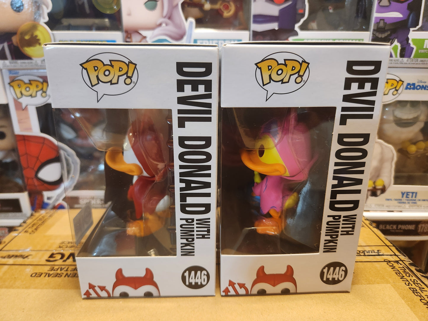 Funko Pop! Disney Devil Donald with Pumpkin Exclusive Chase and Common Bundle