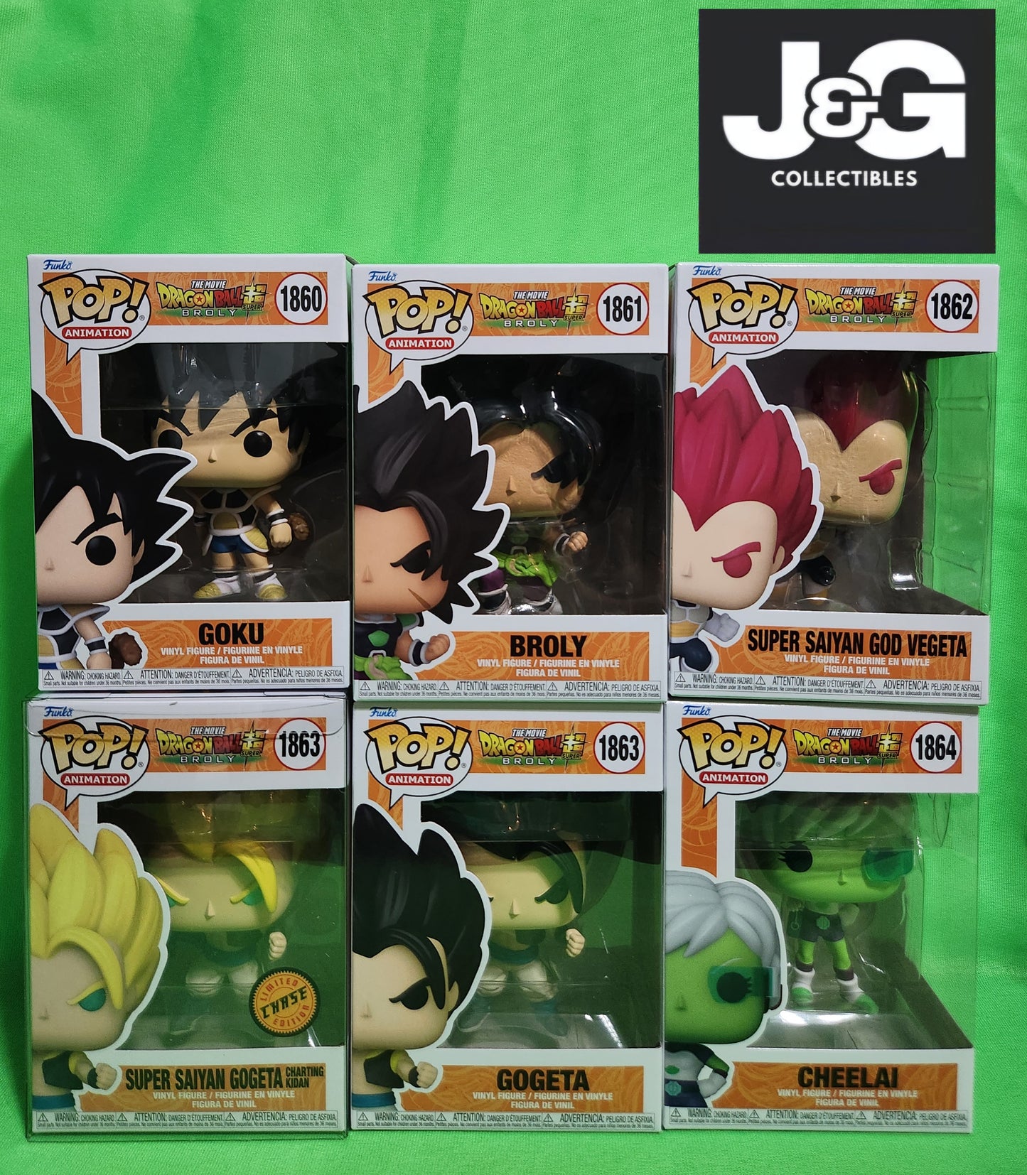 Funko POP! Dragon Ball Super Broly Set of 6 Pops (Gogeta Chase Included)