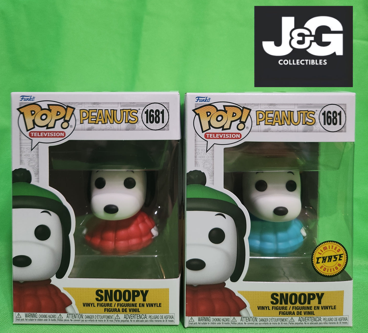 Funko Pop! Peanuts Snoopy Chase And Common Set