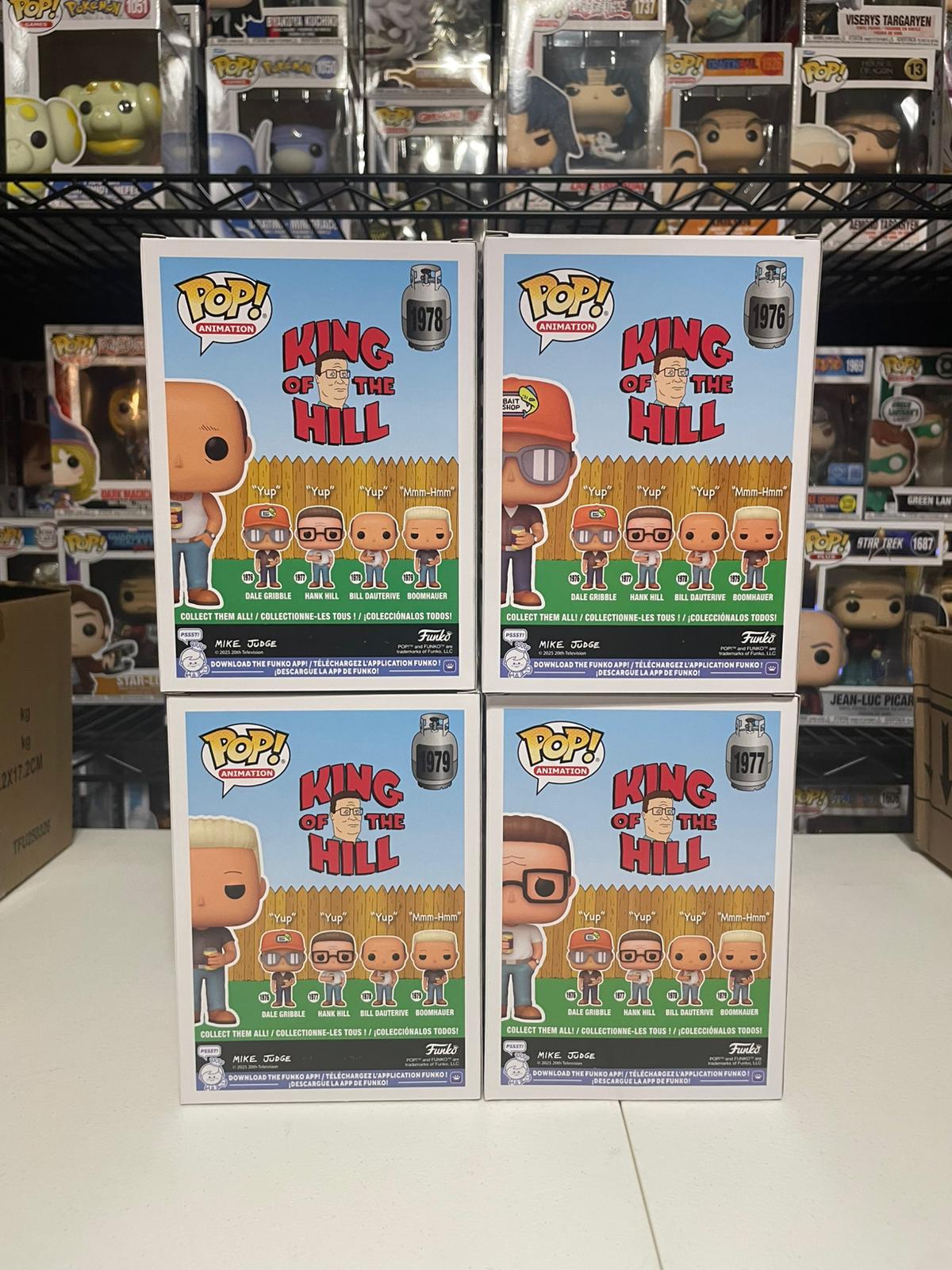 Funko Pop! King of the Hill Set of 4 Pops (Hank, Dale, Bill, Boomhauer)