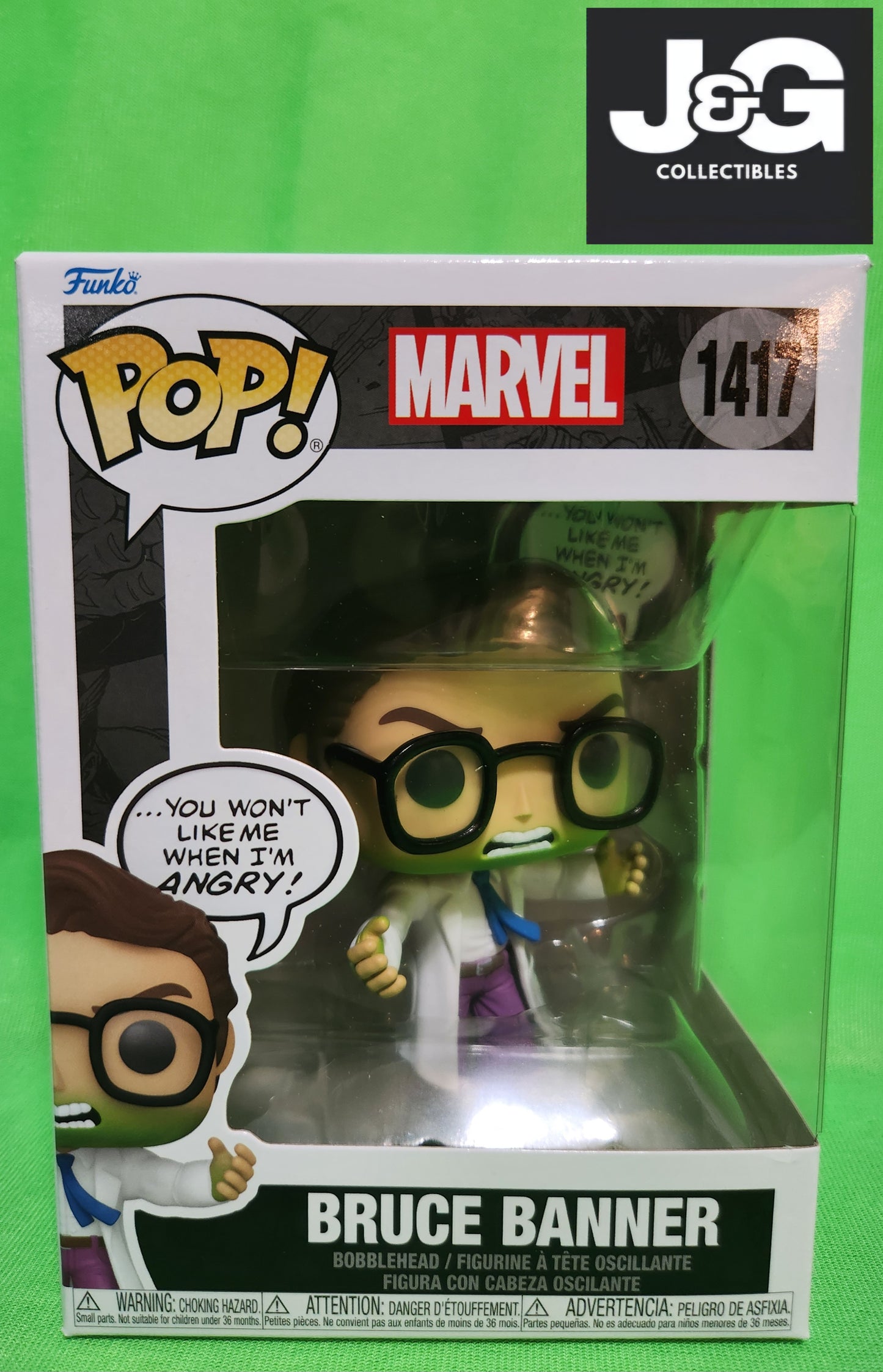 Funko Pop! Marvel Bruce Banner You Won't Like Me When I'm Angry