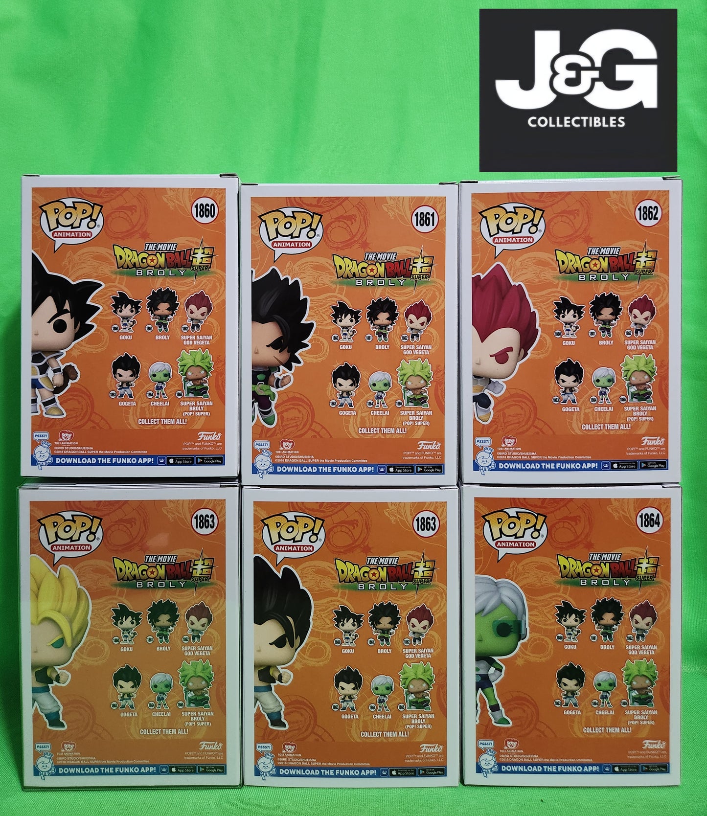 Funko POP! Dragon Ball Super Broly Set of 6 Pops (Gogeta Chase Included)