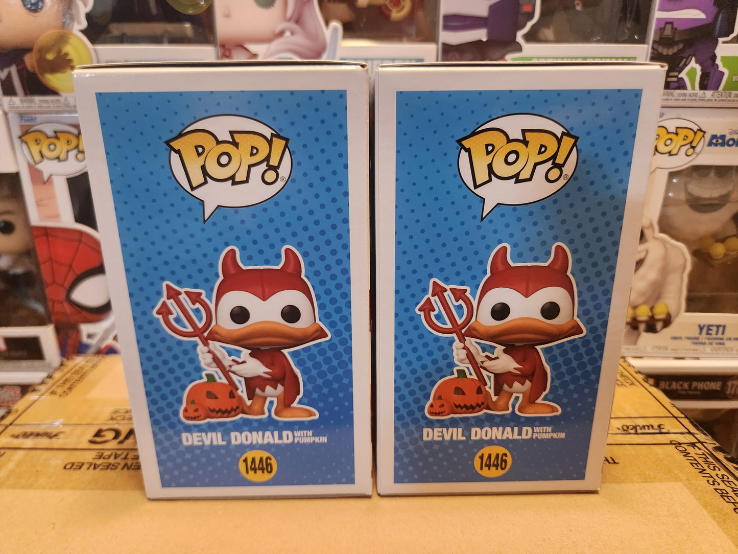 Funko Pop! Disney Devil Donald with Pumpkin Exclusive Chase and Common Bundle