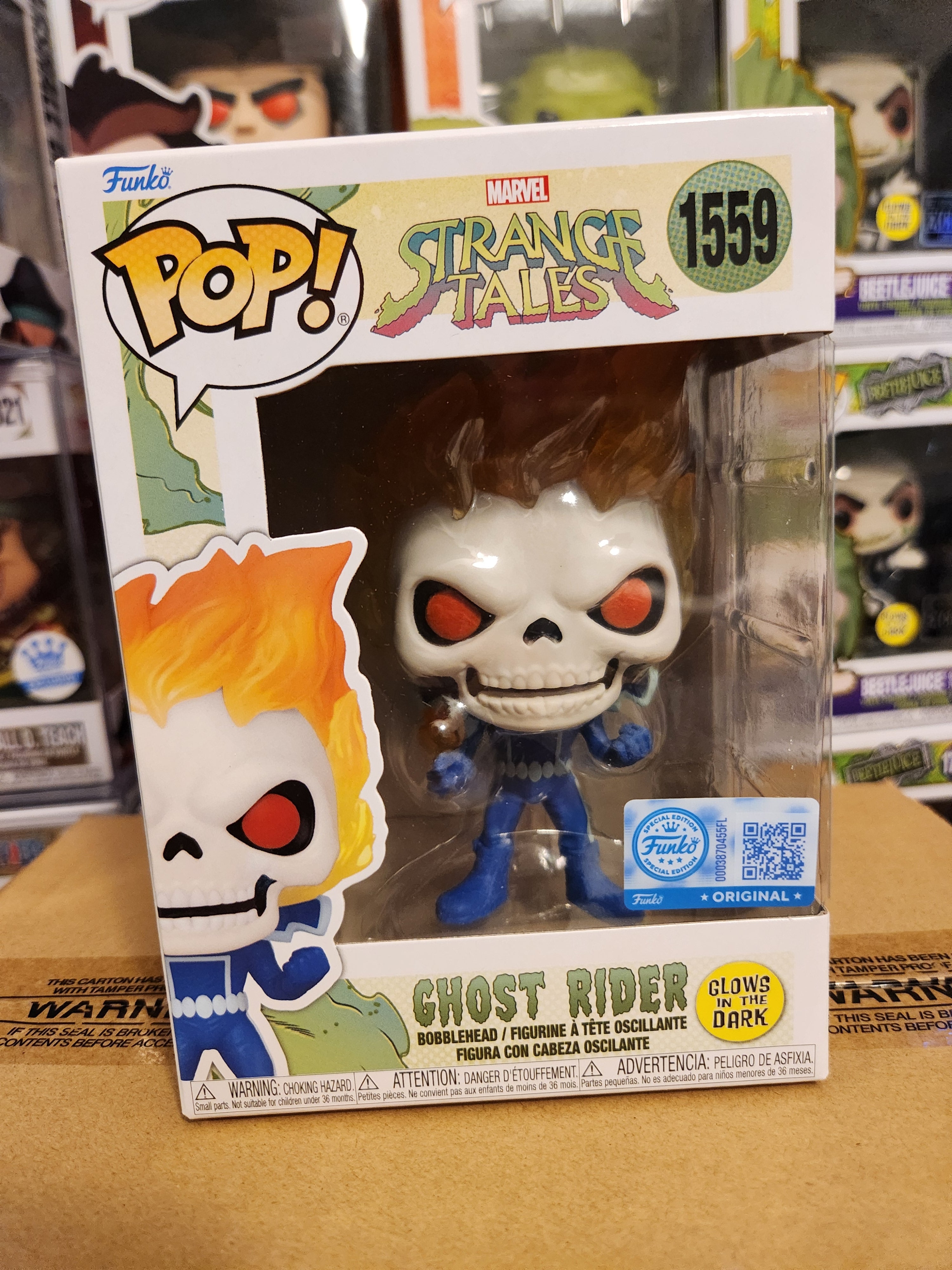 Funko Pop! Marvel Strange Tales Ghost Rider Glow Exclusive – J & G