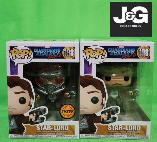 Funko Pop! Guardians of the Galaxy Star-Lord Chase And Common Set