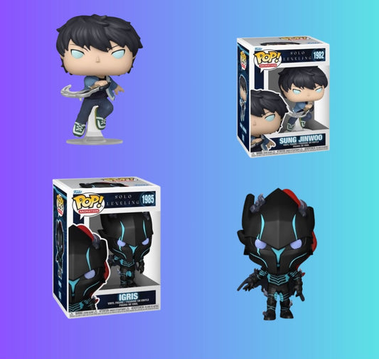 Funko Pop! Solo Leveling Sung Jinwoo and Igris Commons PREORDER *SUPER SALE*