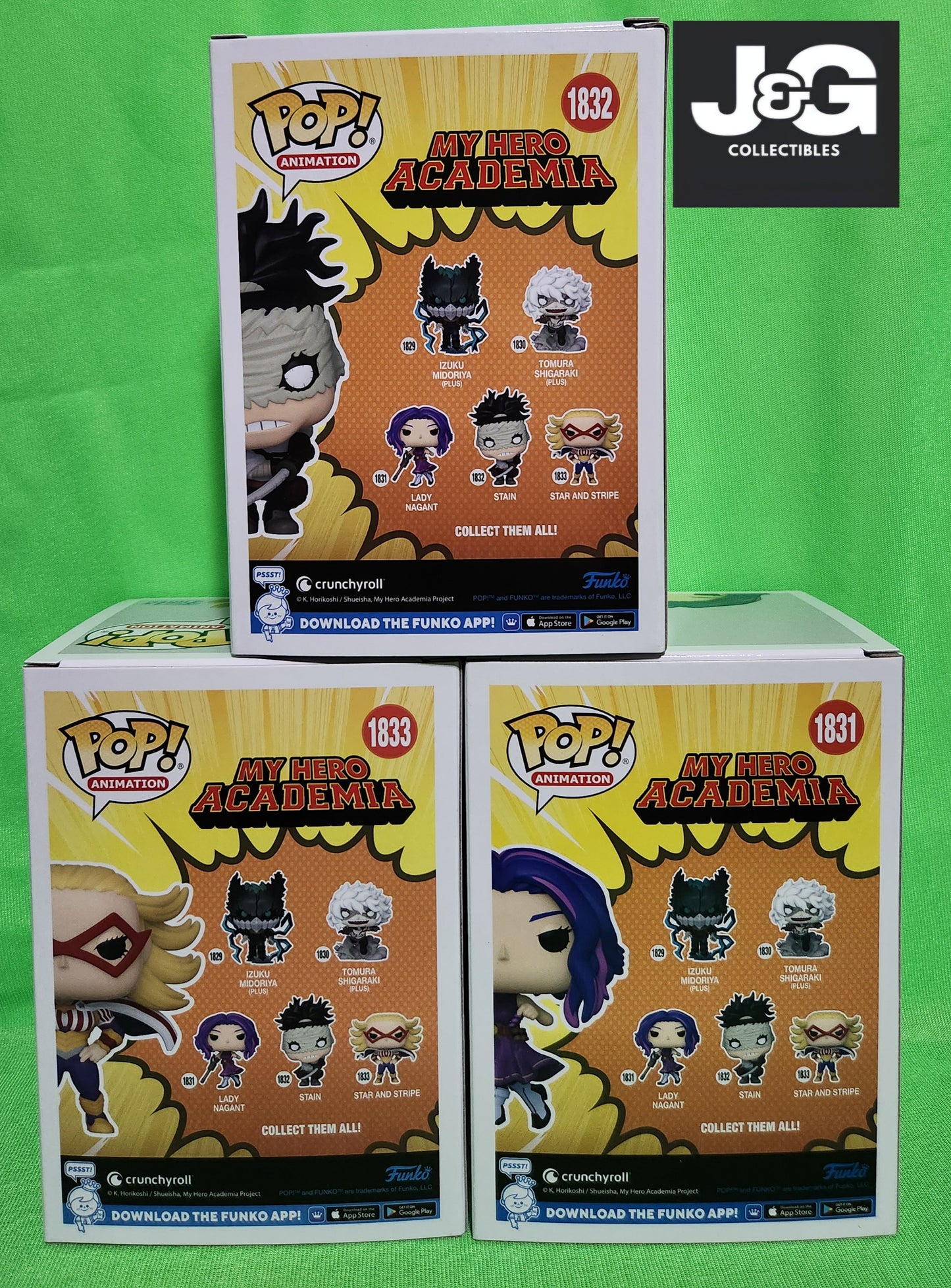 Funko Pop! My Hero Academia Wave 14 Set Of 3 Pops (Star and Stripe, Stain, Lady Nagant)