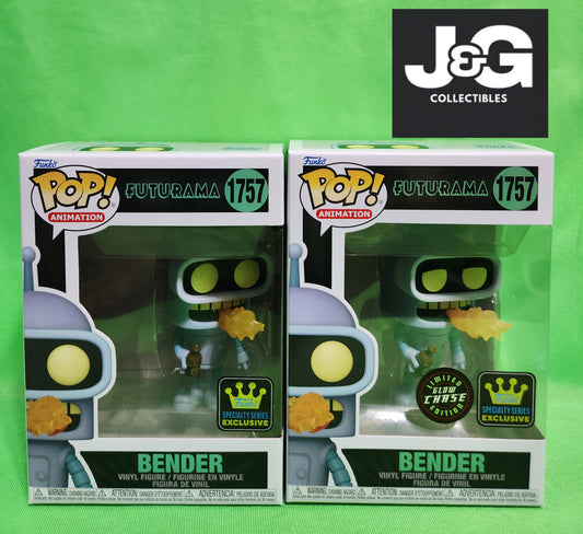 Funko Pop! Futurama Bender Chase And Common Set