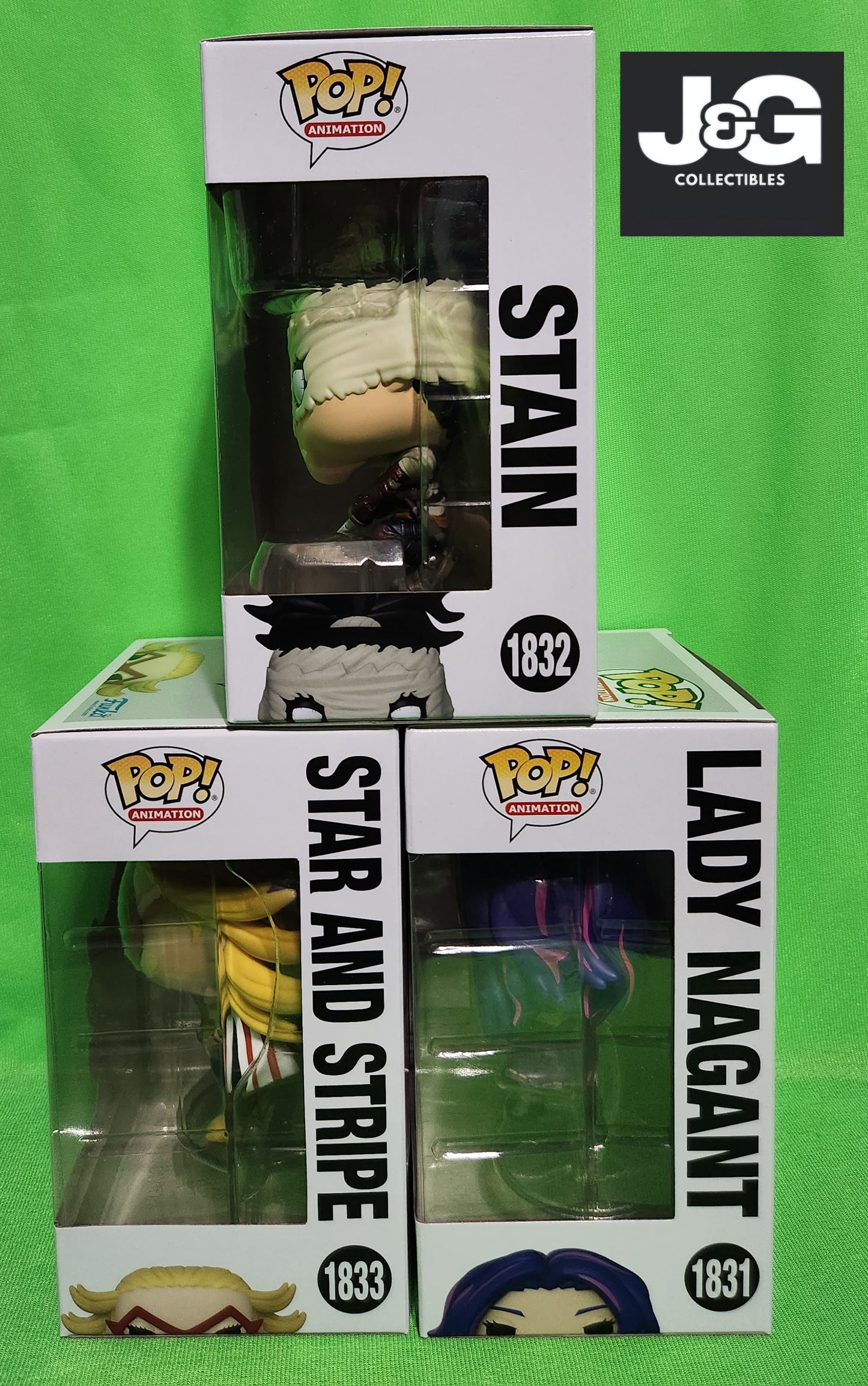 Funko Pop! My Hero Academia Wave 14 Set Of 3 Pops (Star and Stripe, Stain, Lady Nagant)
