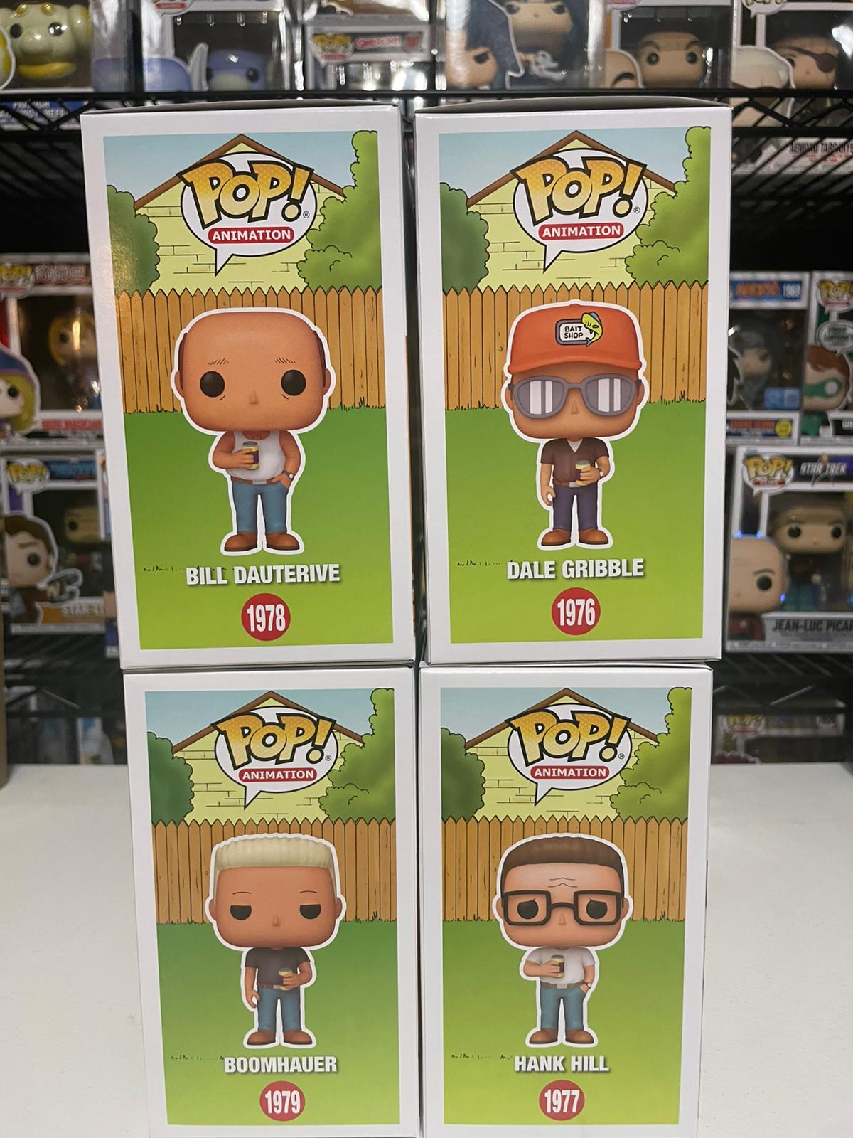 Funko Pop! King of the Hill Set of 4 Pops (Hank, Dale, Bill, Boomhauer)
