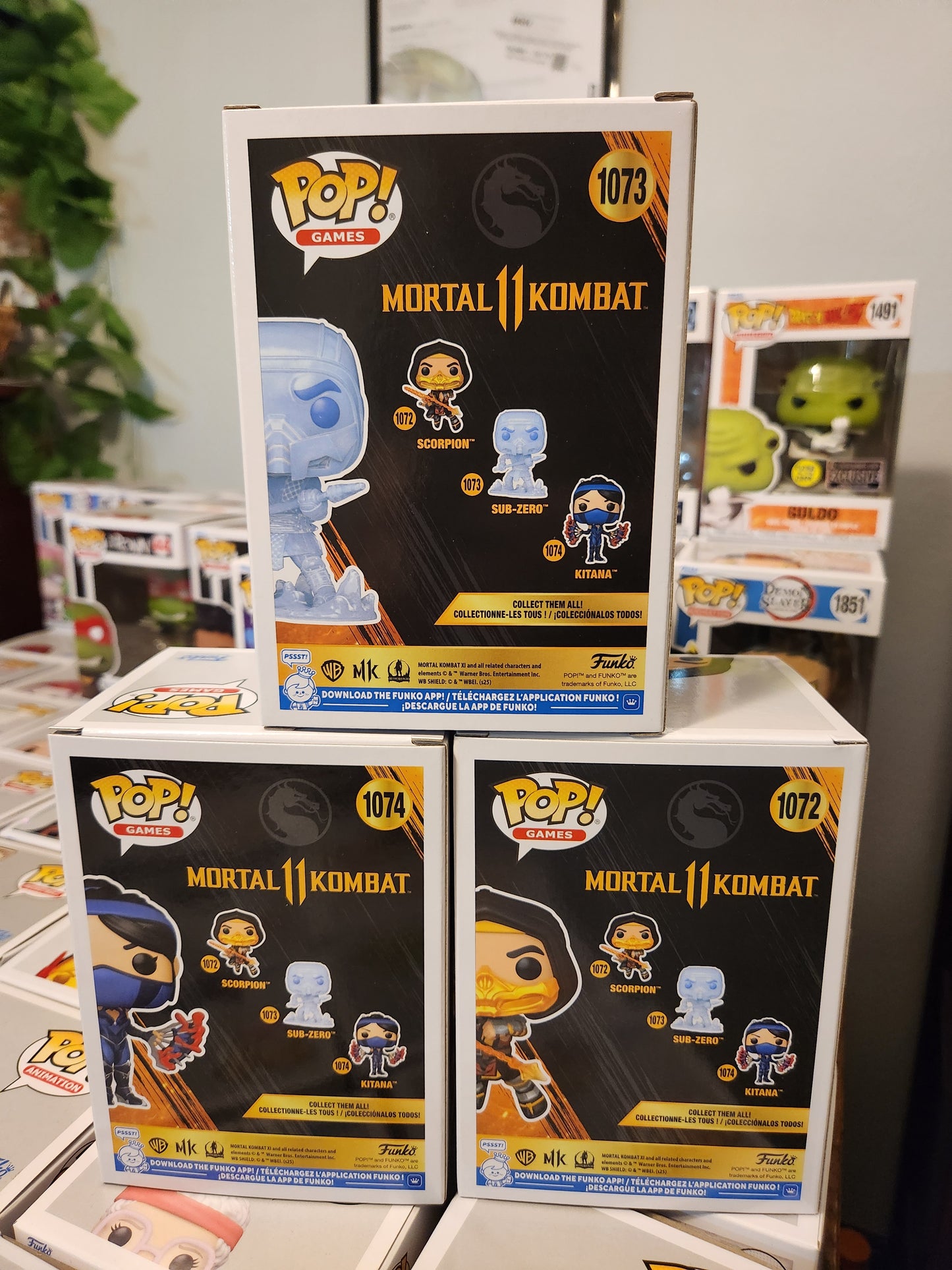 Funko Pop! Motal Kombat 11 Fatality Set of 3 (Kitana, Scorpion, Sub-Zero)