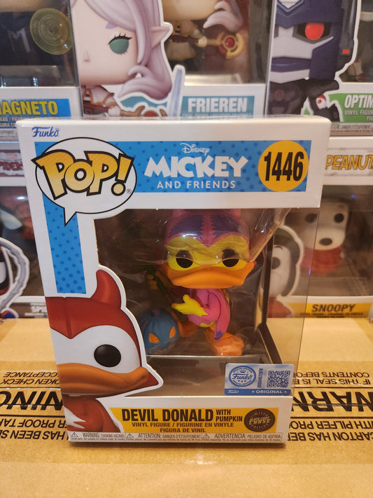 Funko Pop! Disney Devil Donald with Pumpkin Blacklight Chase Exclusive